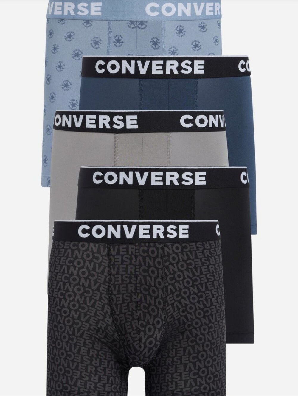 Converse Men's 5-Pack Boxer Briefs- Converse Navy